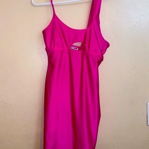 Sleeveless hot pink mini dress from Fashion Nova.